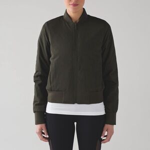 Lululemon Non-Stop Bomber Jacket in Dark Olive